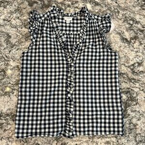 JCrew button up sleeveless top